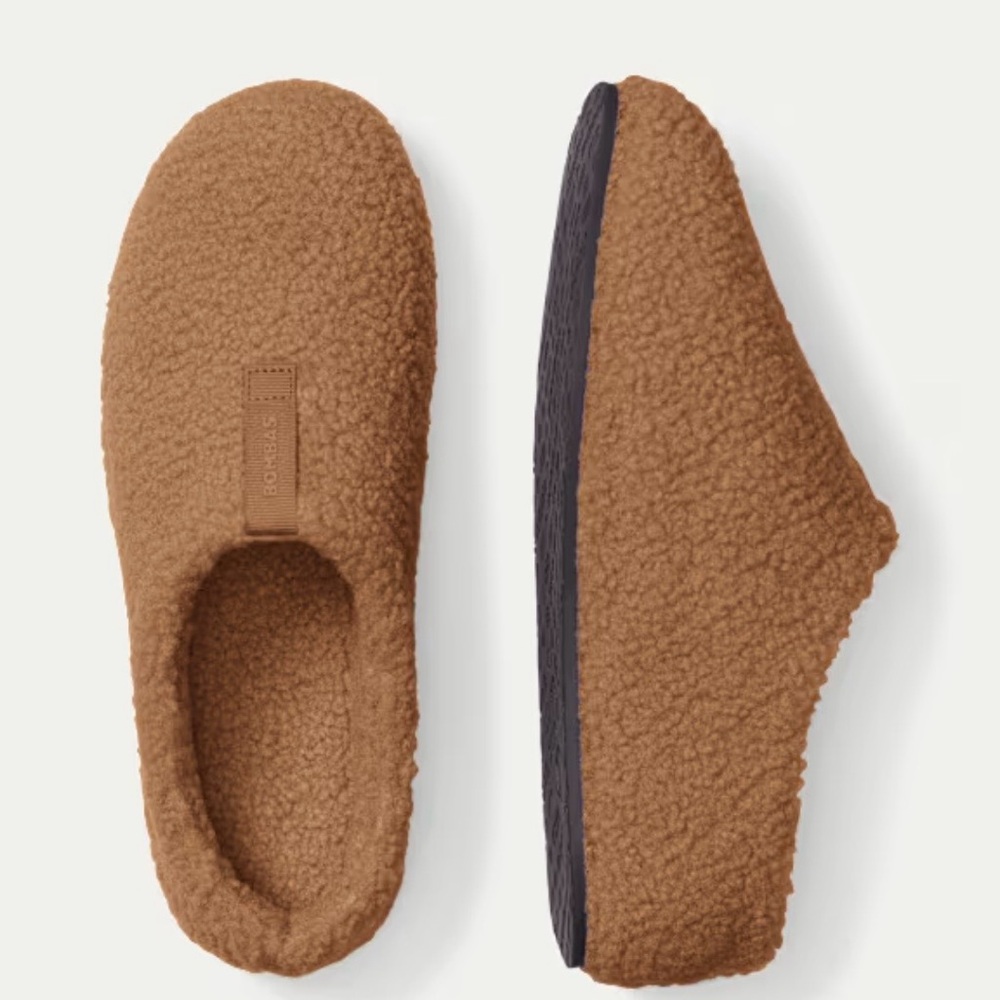 Bombas Sunday Slippers Women’s Size 6 Dark Camel Faux Fur NWT